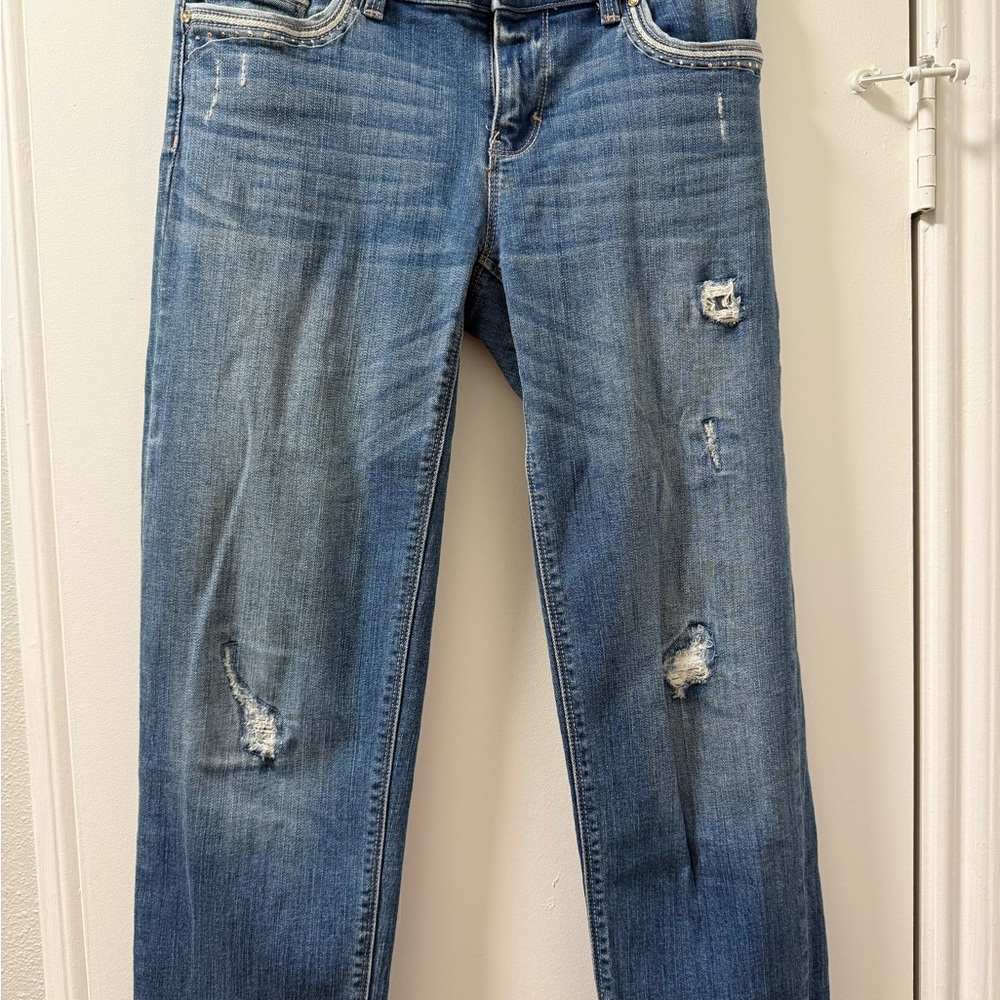 White House Black Market Blue Boyfriend Jeans